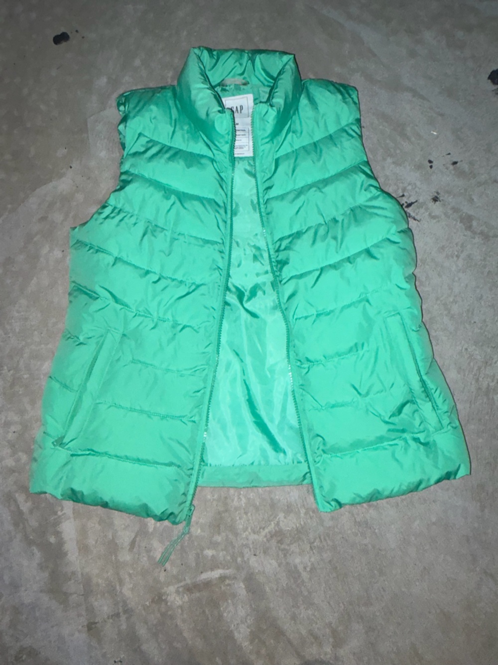 GAP Mint Green Quilted Puffer Vest